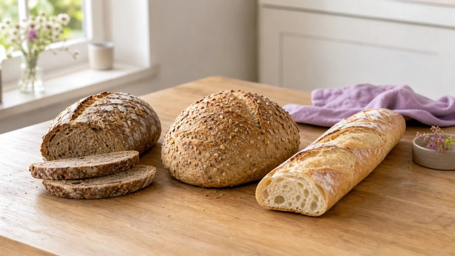 Différents pains à comparer pour une alimentation équilibrée