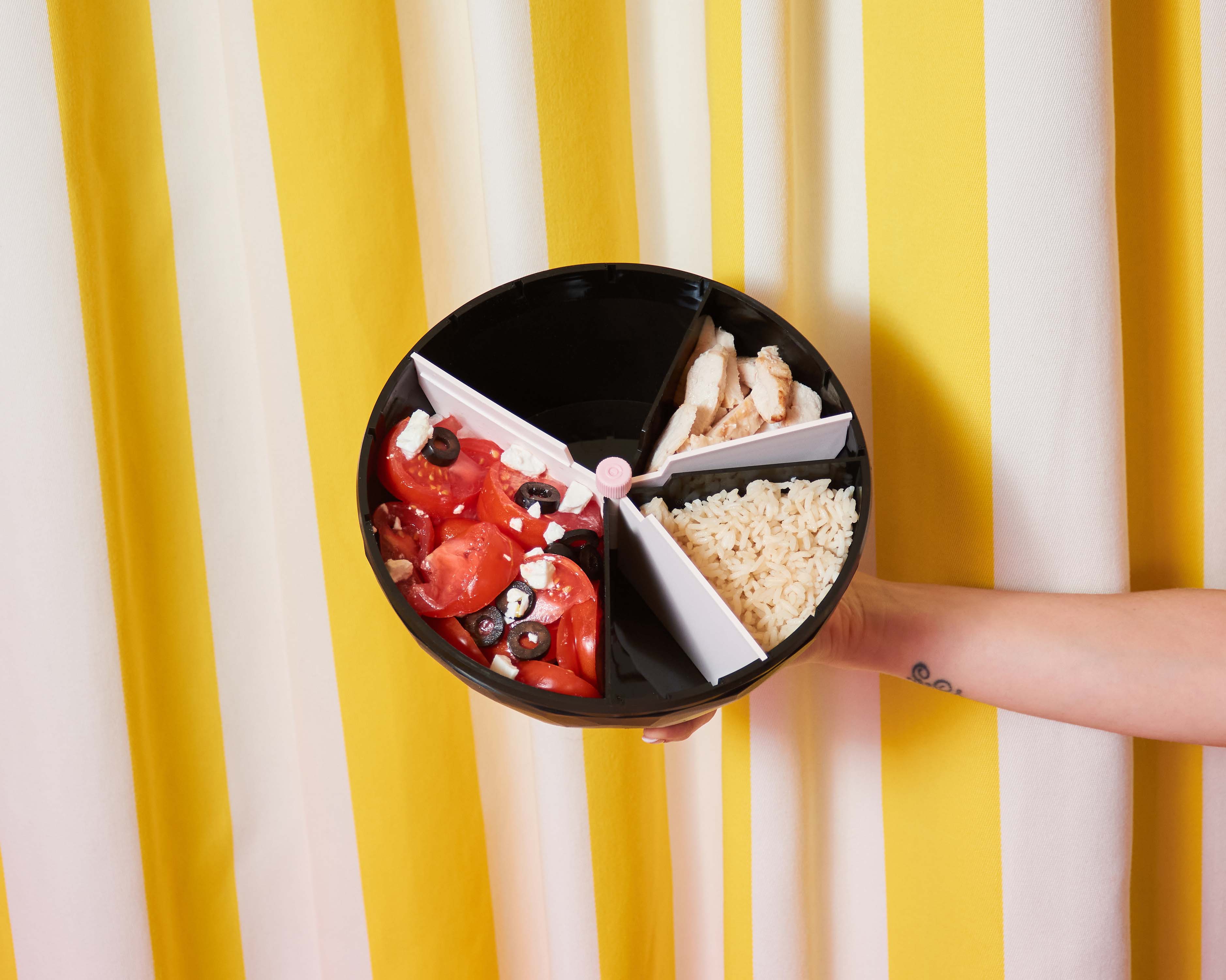 Portion idéale de protéines, légumes et féculents