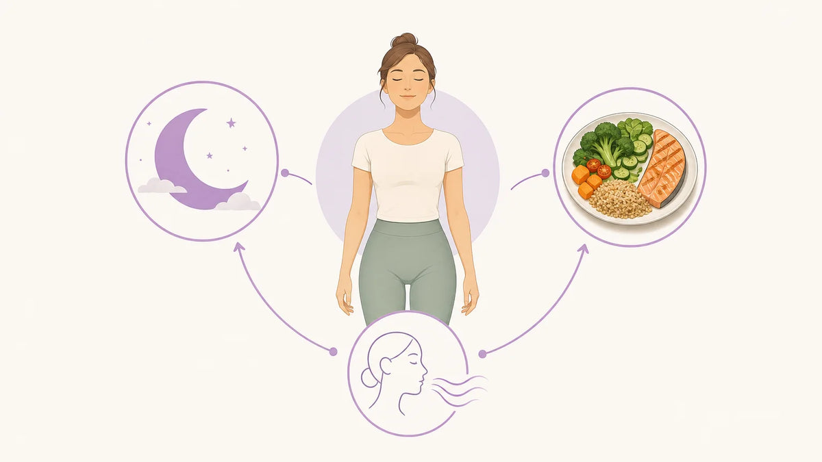 Illustration du lien entre stress, sommeil et perte de poids