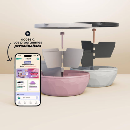 [Crème et rose / Anthracite et blanc][Anthracite et blanc / Crème et rose]