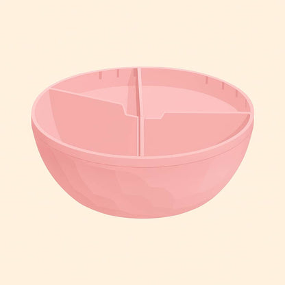 Bol maju seul en couleur rose, en vue de haut.